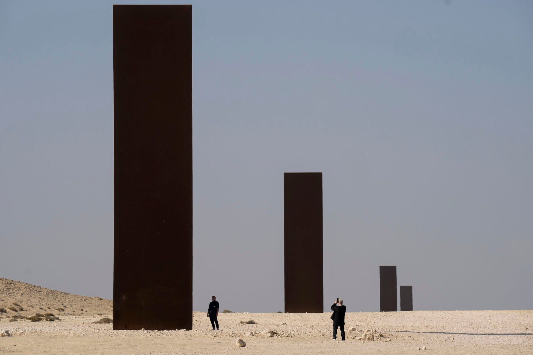 APTOPIX Qatar Richard Serra Desert Art